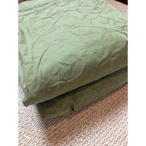 Cuddledown King sheet set Sage Green 100% Cotton Damask Scroll‎ Jacquard